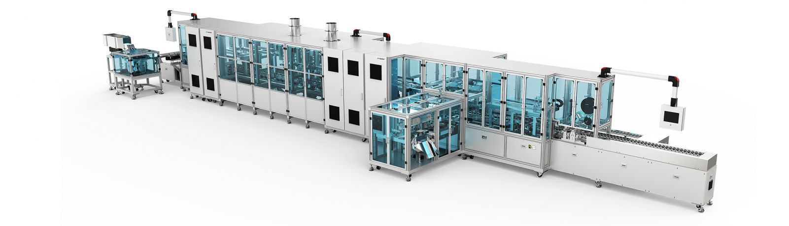 Automatic assembly line for hemodialyzer