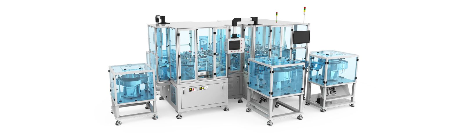 Automatic assembly line for biopsy needle