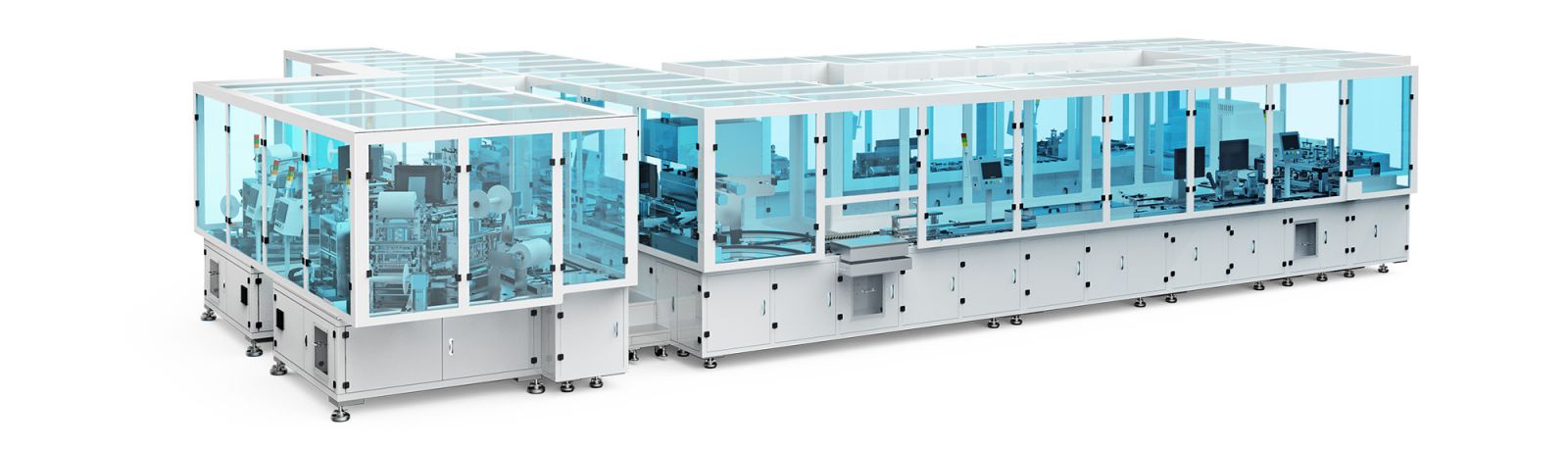 Automatic assembly line for safety syringe