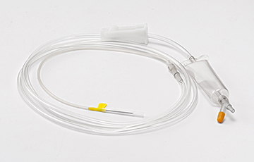 Automatic assembly line for disposable transfusion set